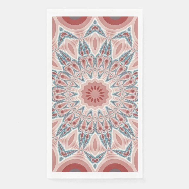 Serviette En Papier Grattez moderne Kaleidoscope Mandala art fractal (Devant)