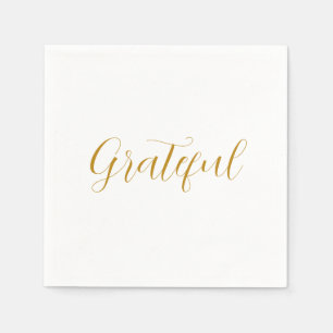 Serviette En Papier Gratuit Gold Script minimaliste Thanksgiving