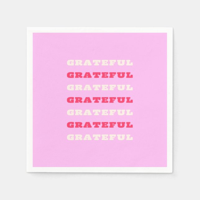 Serviette En Papier Gratuit, Remerciements, Citation De Gratitude, Ros (Devant)