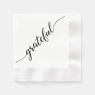 Serviette En Papier Gratuit Thanksgiving Script police avec longue q
