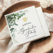 Green Eucalyptus Botanical Graduical Party