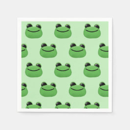 Serviette En Papier Green Frog Party
