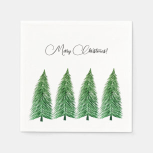 Serviette En Papier Green Winter Holiday Pays Beauté