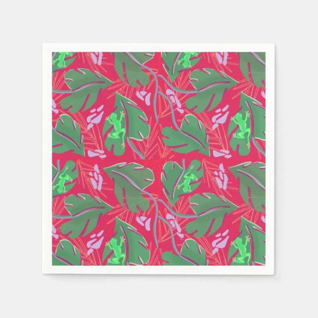 Serviette En Papier Grenouille des arbres de la forêt tropicale (Devant)