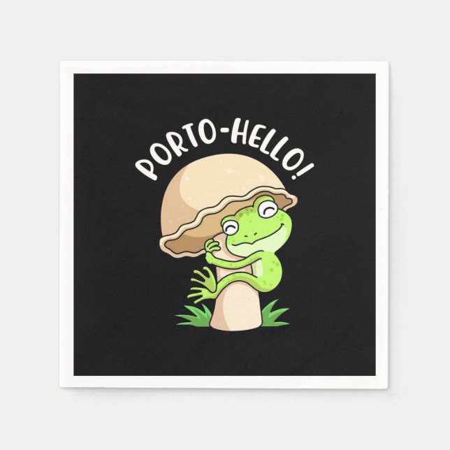 Serviette En Papier Grenouille Et Champignons (Devant)