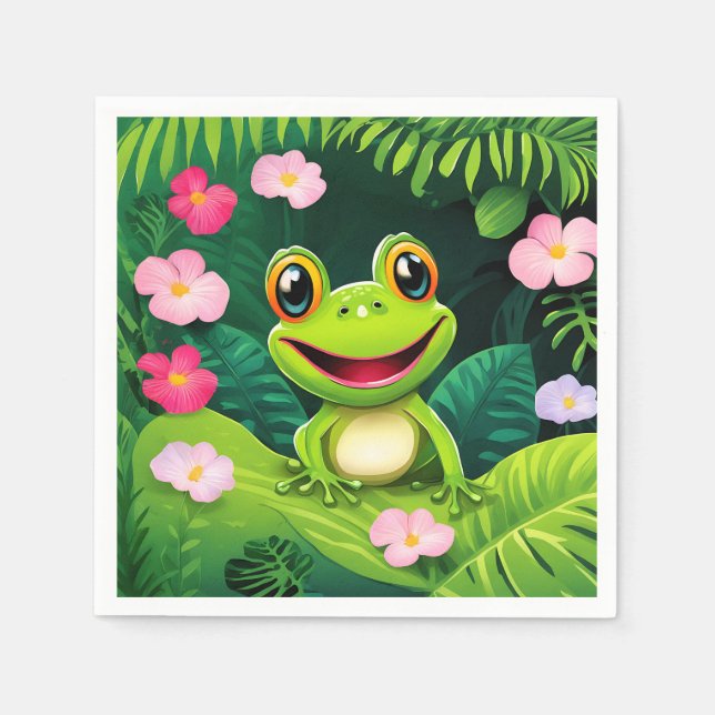 Serviette En Papier Grenouille sauvage de la forêt tropicale (Devant)