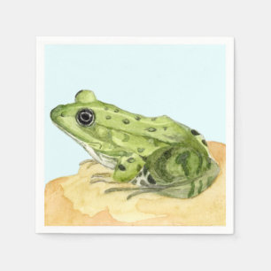 Serviette En Papier Grenouille verte