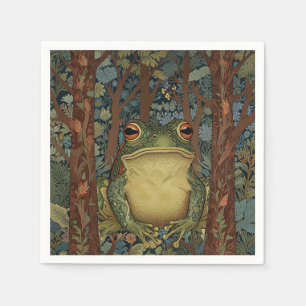 Serviette En Papier grenouille vintage de la forêt de boho