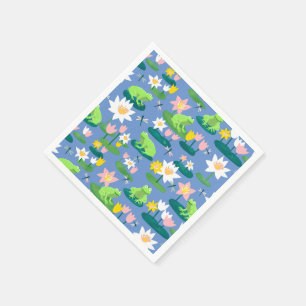 Serviette En Papier Grenouilles et Lily Pads BABY SHOWER mignon Enfant