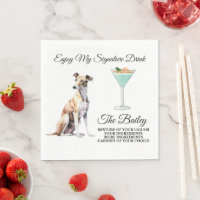 Greyhound Mariage Signature Boire serviettes