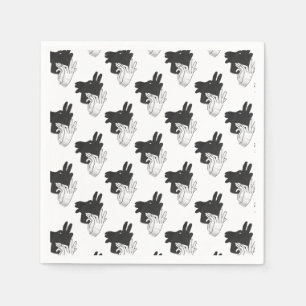 Serviette En Papier Gris de chèvre de Billy de silhouette de main