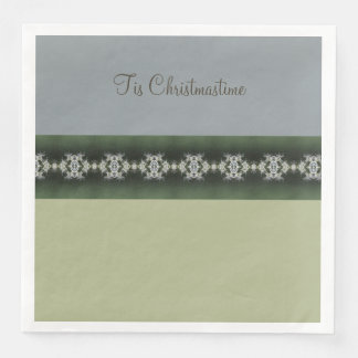 Serviette En Papier Gris Moderne Avec Vert