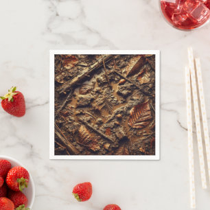 Serviette En Papier Gritty Fall Forêt feuillue Découpage étage Napkins