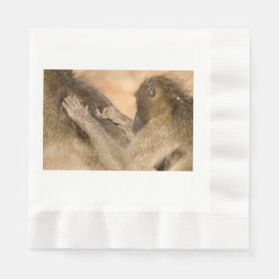 Serviette En Papier Grooming baboons