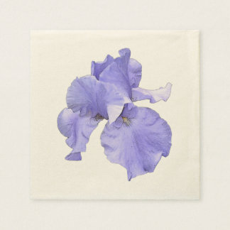 Serviette En Papier Gros Iris Violet