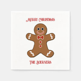 Serviette En Papier Gros pain d'épices Homme Cookies Noël