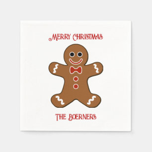 Serviette En Papier Gros pain d'épices Homme Cookies Noël