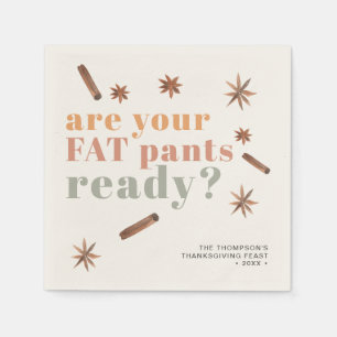 Serviette En Papier Gros Pantalon amusant Thanksgiving Friendsgiving P