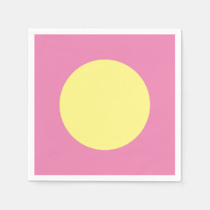 Serviette En Papier Gros point jaune