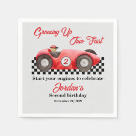 Serviette En Papier Grosse deux voitures de course rouge rapide 2e ann