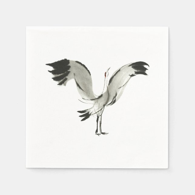 Serviette En Papier Grue (Devant)