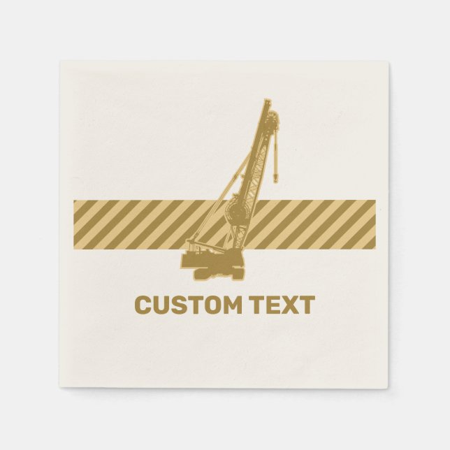 Serviette En Papier Grue de construction (Devant)