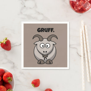 Serviette En Papier Gruff Grey Chèvre Funny Fairy Tale Dessin