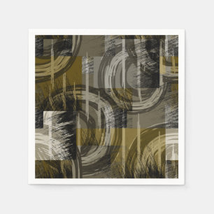 Serviette En Papier Grunge Abstrait, brun monochrome