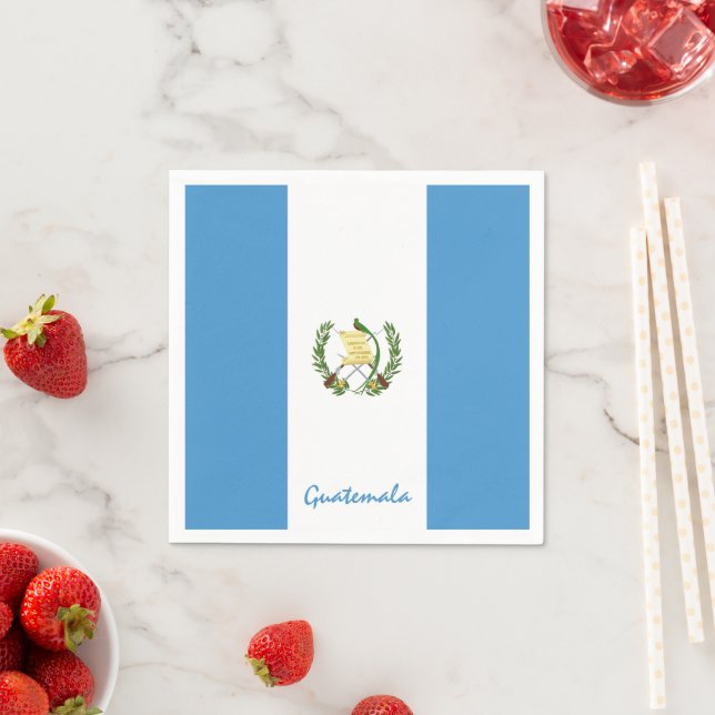 Serviette En Papier Guatemala et Guatemala Flag parti mode/ventilateur (En situation)