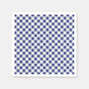 Serviette En Papier Guingan bleu