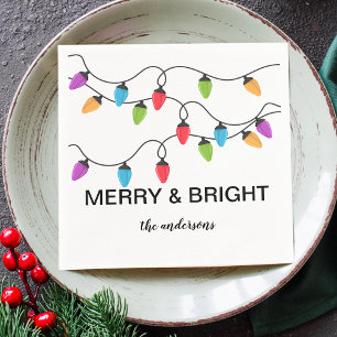 Serviette En Papier Guirlandes de Noël en papier personnalisées