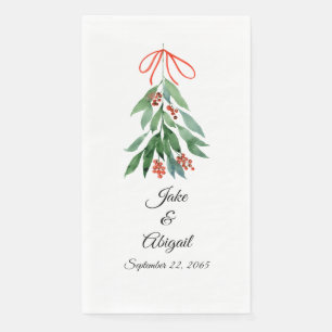 Serviette En Papier Guirouette personnalisée de Noël en papier de gui
