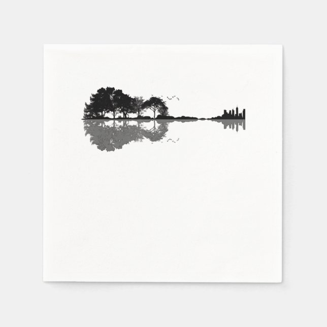 Serviette En Papier Guitar Lake Shadow (Devant)