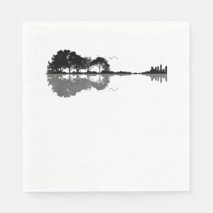 Serviette En Papier Guitare acoustique Nature Est Musique Basse Guitar