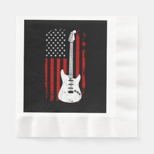 Serviette En Papier Guitare américain drapeau américain US lecteur de