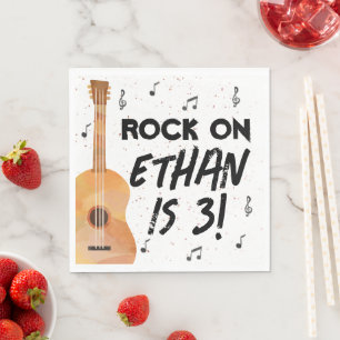 Serviette En Papier Guitare Musique Anniversaire Papier