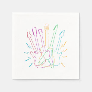 Serviette En Papier Guitariste acoustique