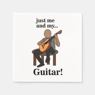 Serviette En Papier Guitariste Joueur de Guitare Fête Musicale