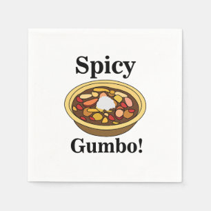 Serviette En Papier Gumbo Food Gumbo Épicé Fête