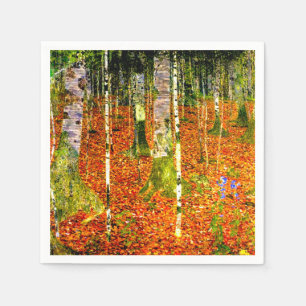 Serviette En Papier Gustav Klimt Birch Trees