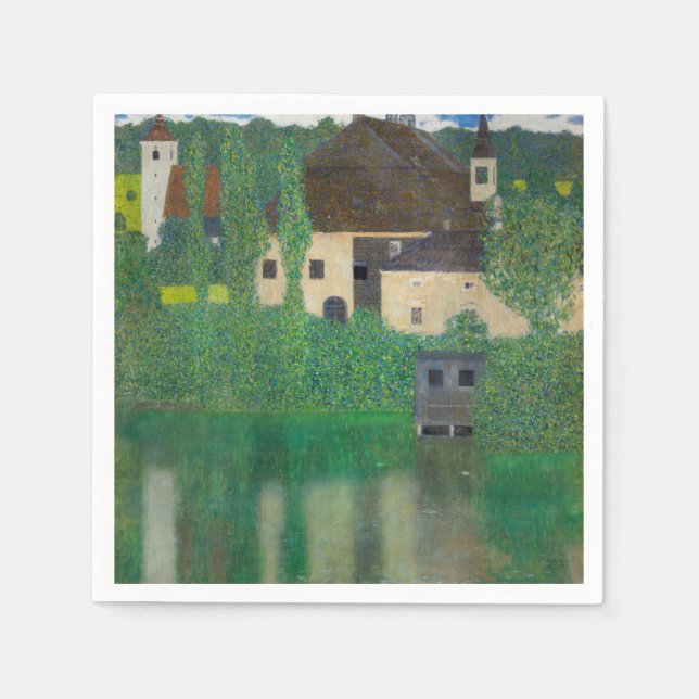 Serviette En Papier Gustav Klimt - Château aquatique (Devant)
