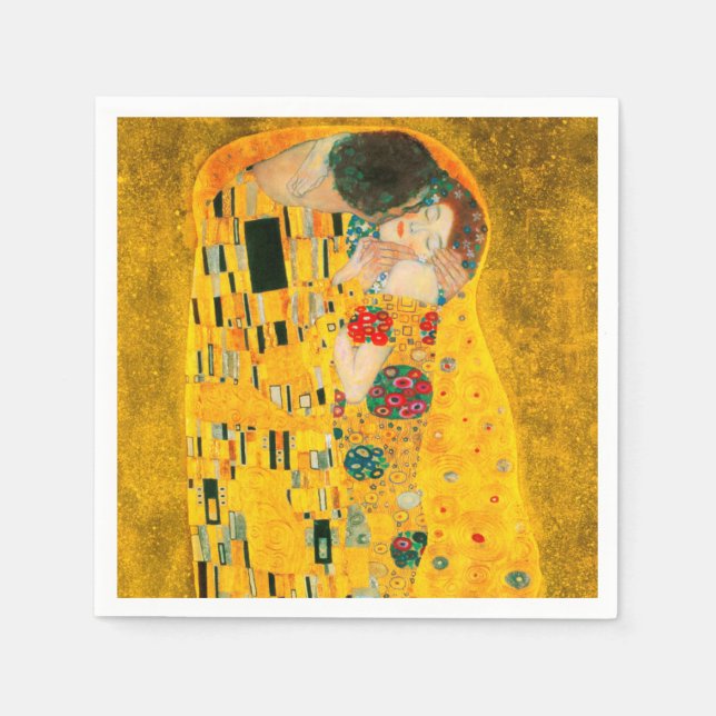 Serviette En Papier Gustav Klimt Le Baiser (Devant)