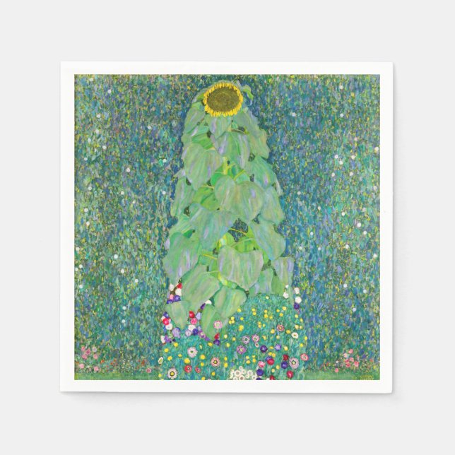 Serviette En Papier Gustav Klimt - Le tournesol (Devant)