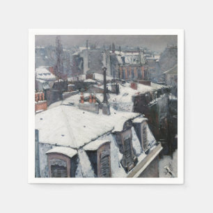 Serviette En Papier Gustave Caillebotte - Toits dans la neige