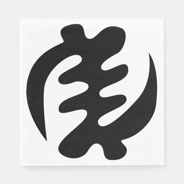 Serviette En Papier Gye Nyame | God is Supreme Adinkra (Devant)