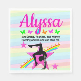 SERVIETTE EN PAPIER GYMNAST FORT, INCRAINTE ET PUISSANT