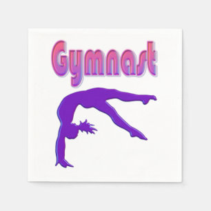 Serviette En Papier Gymnaste Power Tumbling Purple Metallen