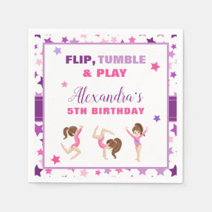Serviette En Papier Gymnastique Girl Stars Anniversaire