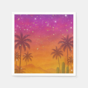 Serviette En Papier Hacienda Sunset Vibrant Fiesta Quinceañera 