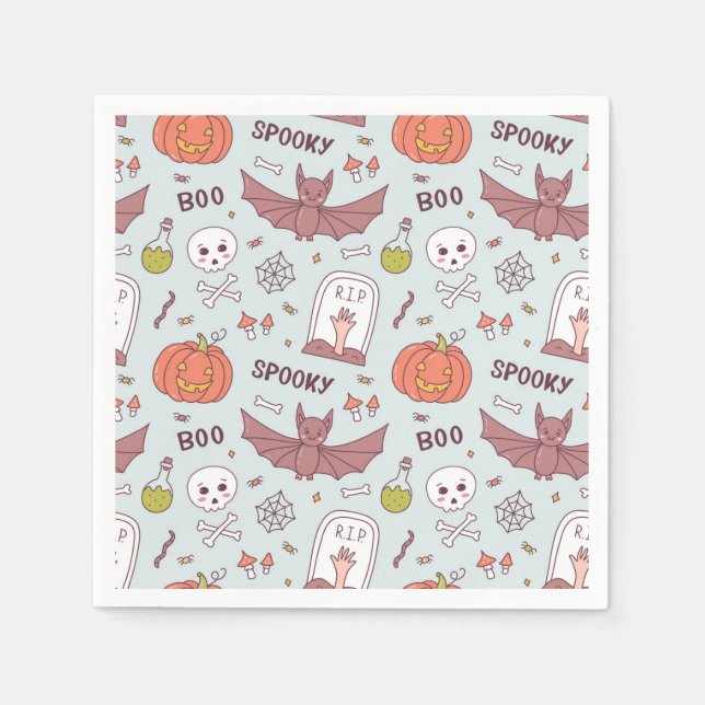Serviette En Papier Halloween (Devant)